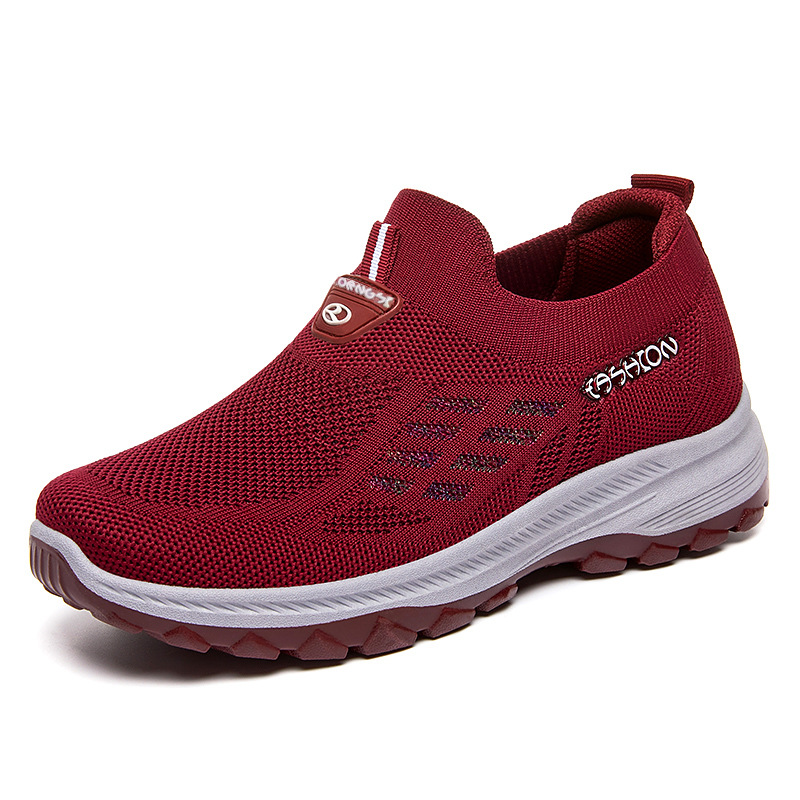 Women's Casual Shoes Flying Woven Lightweight Slip-on Mesh Surface Shoes foto 5