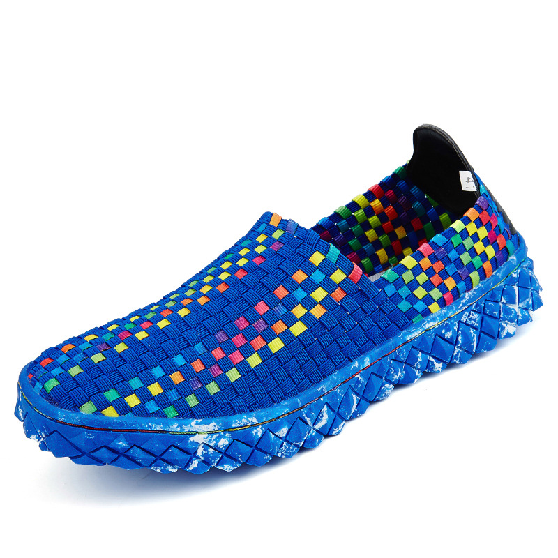 Braided Shoes Men's Casual Sports Shoes Elastic Loafers foto 4