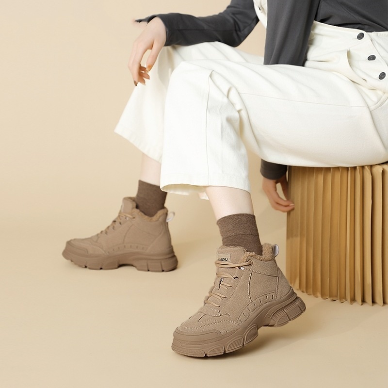 Warm Snow Boots Women's Non-slip Plus Velvet Thickened Martin Boots foto 5
