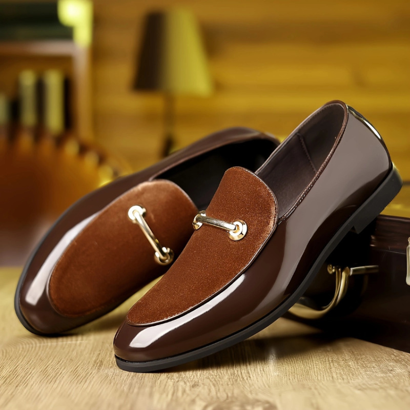 Plus Size Leather Shoes Men's Formal Wear Business Pointed Casual British foto 2
