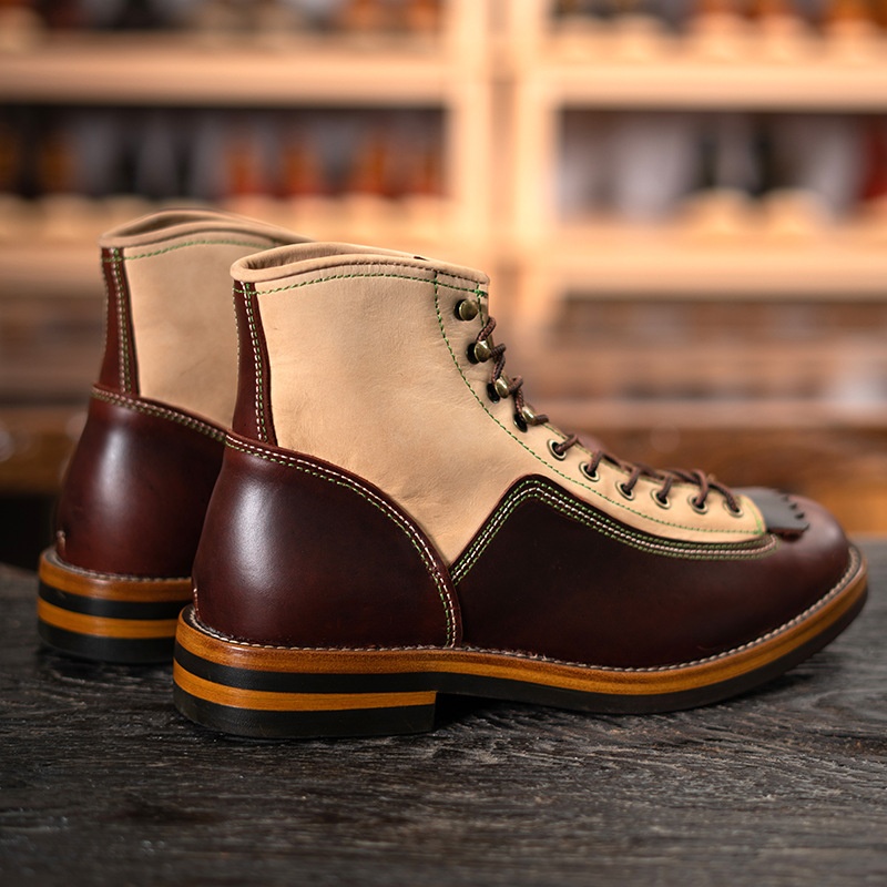 Male American Retro Motorcycle Boots foto 5
