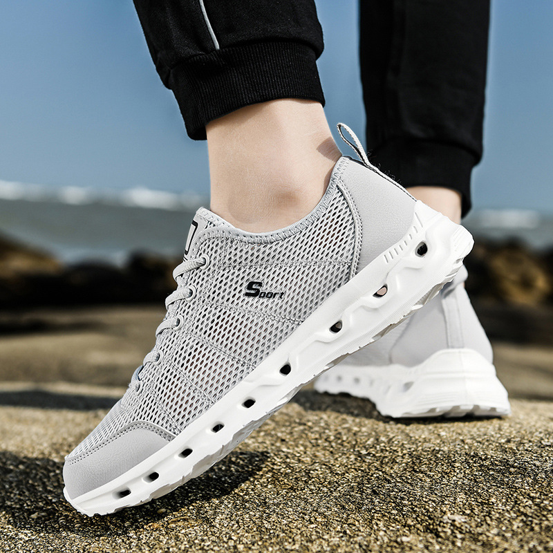 Summer New Hollowed-out Mesh Breathable Casual Sports Running Shoes foto 2