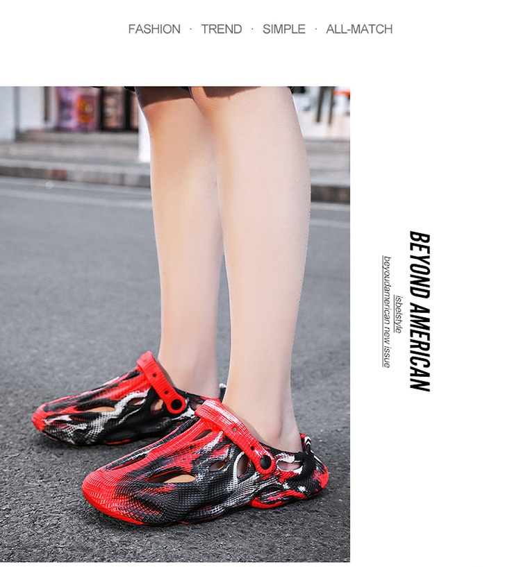 Hollow-out Breathable Closed Toe Slippers Non-slip Dual-use Beach Sandals foto 3