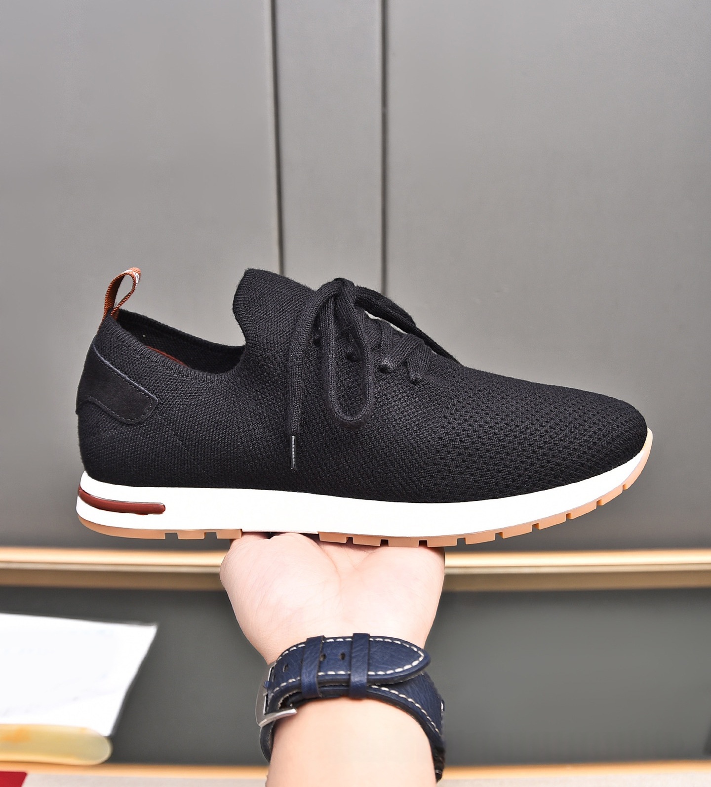 Knitted Sport Flyknit Mesh Mens Single-layer Shoes Outdoor Casual Footwear foto 5