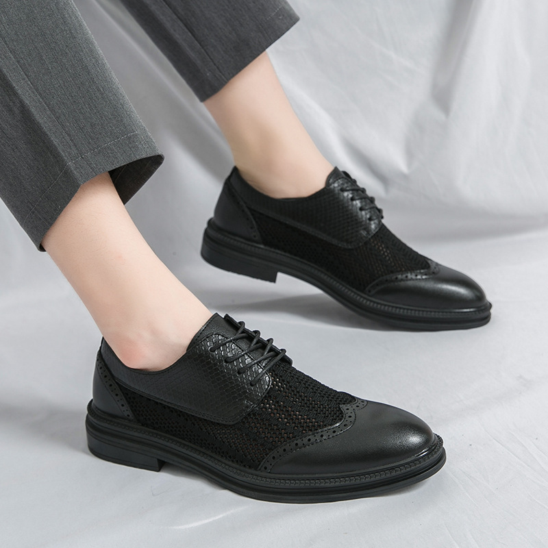 Plus Size Hollow-out Brogue Men's Shoes foto 4