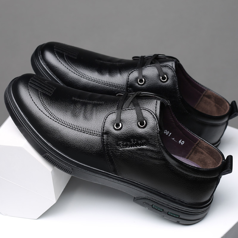 Men's Casual Leather Shoes British Style foto 5