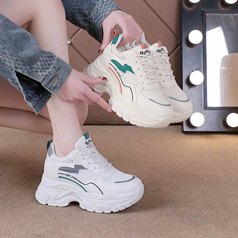 Height Increasing Insole Breathable White Shoes foto 3