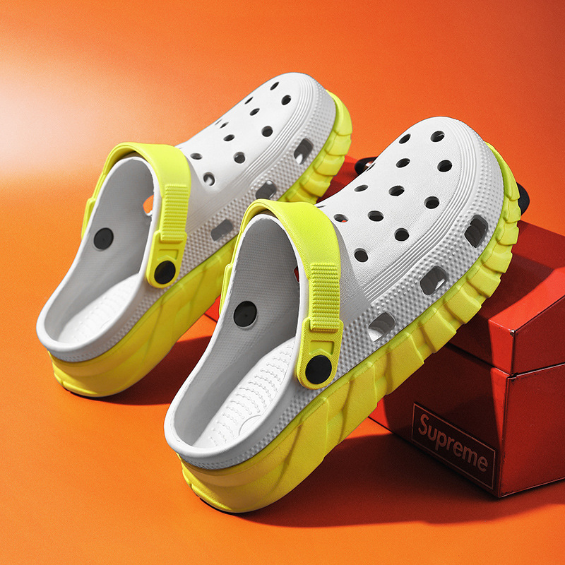 Hole Shoes Men's Outerwear Non-slip Wear-resistant Slippers foto 5