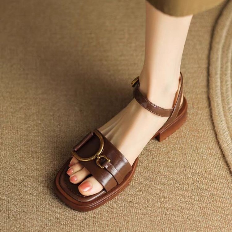Women's Thick-soled Leather All-match Fashion Sandals foto 5