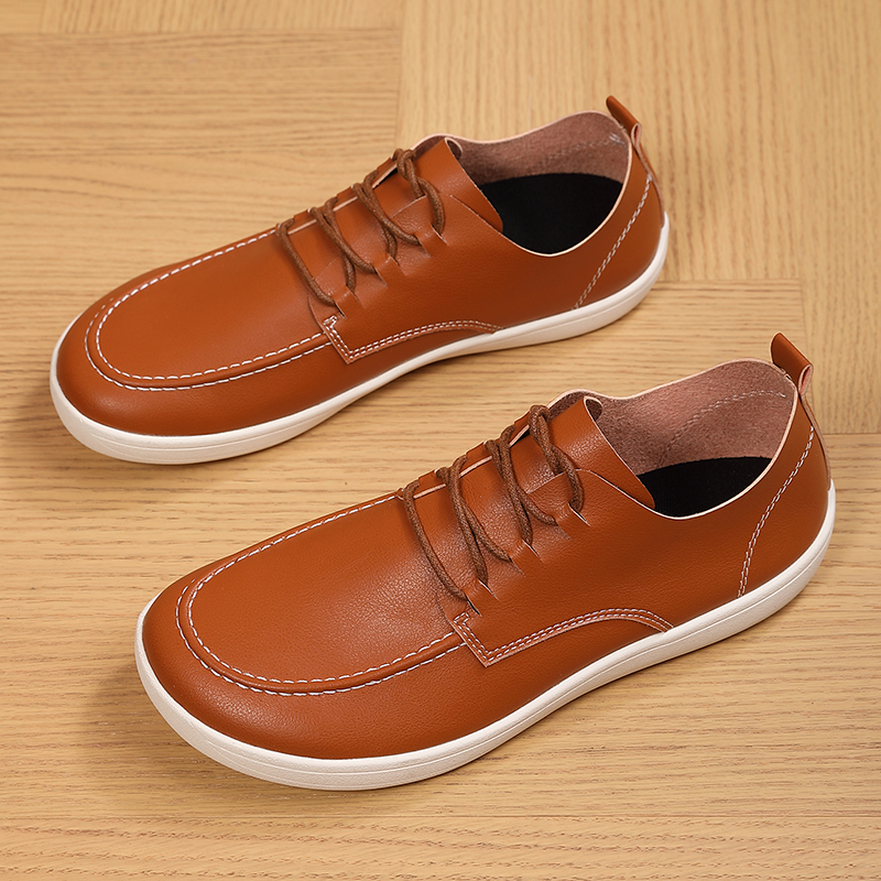 Summer Breathable Leather Beanie Shoes Men foto 3