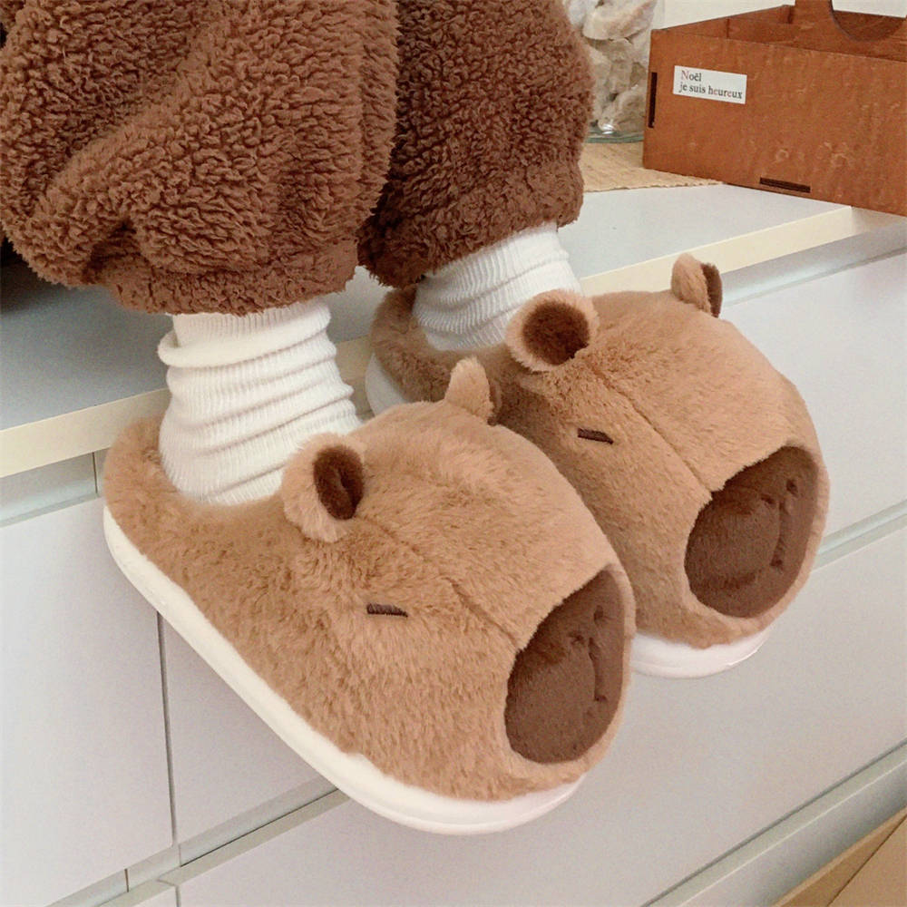 Home Warm Cute Cartoon Capabala Cotton Slippers foto 2