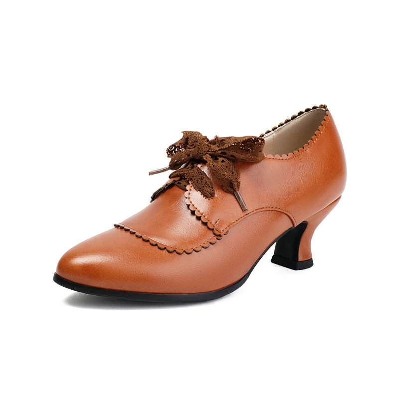 Pointed-toe Chunky-heel Womens Shoes foto 2