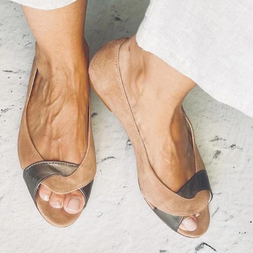 New Summer Flat-Heel Fishmouth Sandals With Buckle Straps And Colorblock Design For Casual Wear foto 2