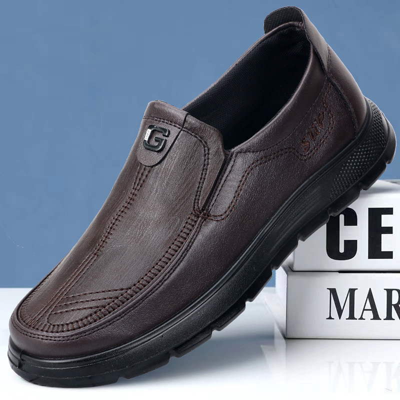 Men's Business Casual Leather Shoes Daddy's Shoes For Middle-aged And Elderly People Soft Bottom foto 3