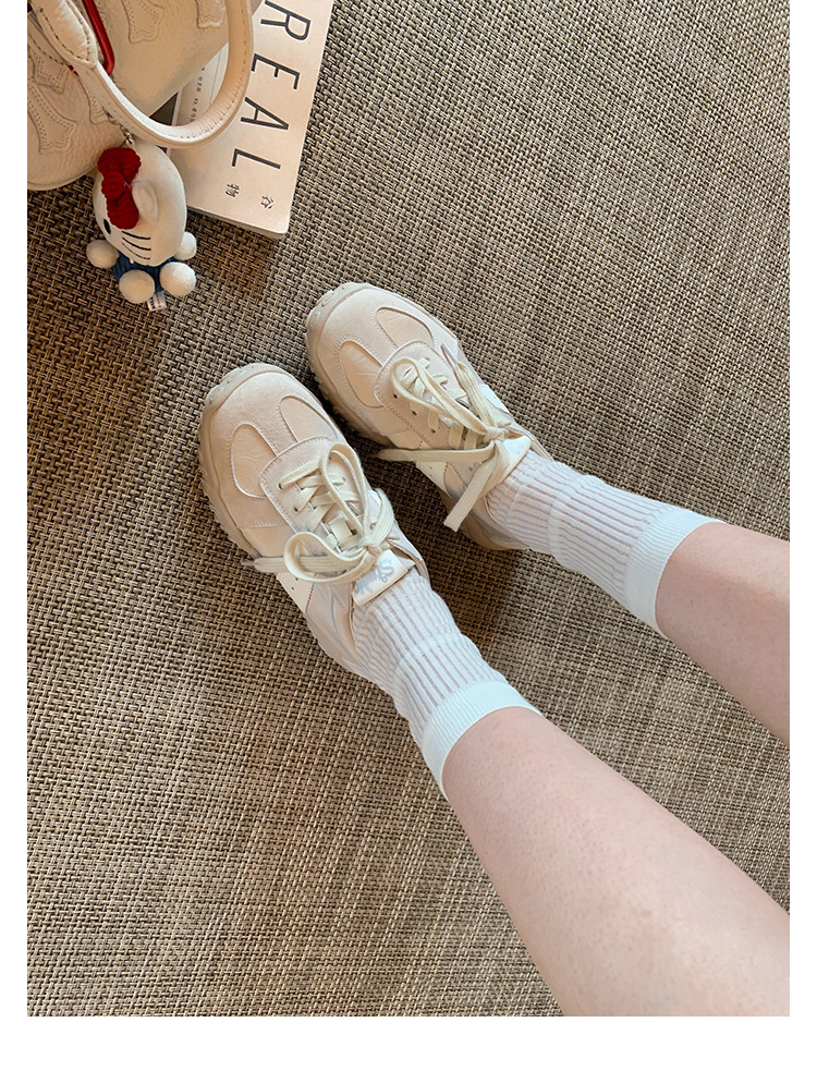 Casual Sports Women's Stitching Round Head Lace Loop foto 3