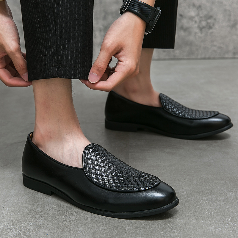 Business Casual Loafers Men's Simplicity Lightweight Laceless Leather Shoes foto 3
