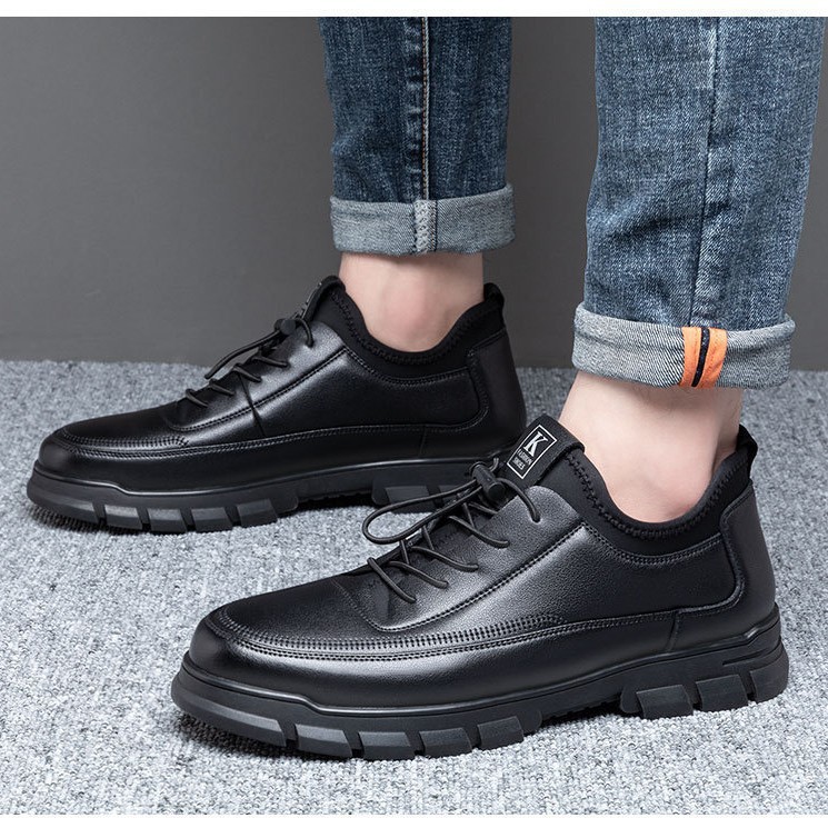 Business Formal Leather Shoes Black Casual Soft Upper foto 3