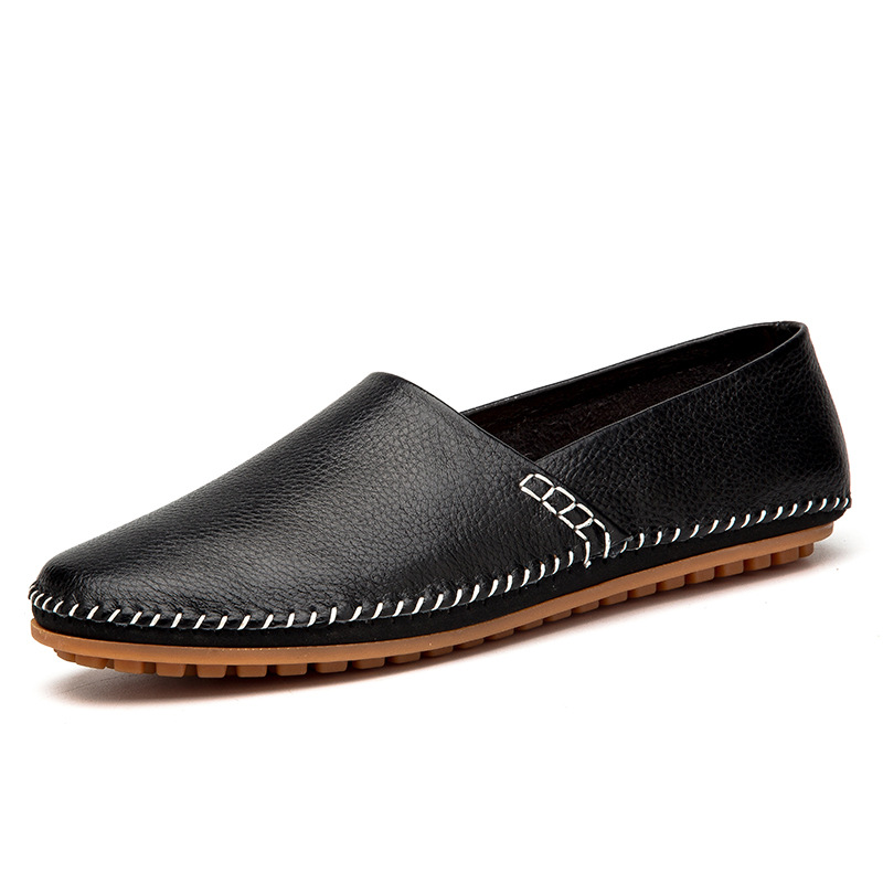 Summer First Layer Cowhide Casual Driving Shoes foto 2