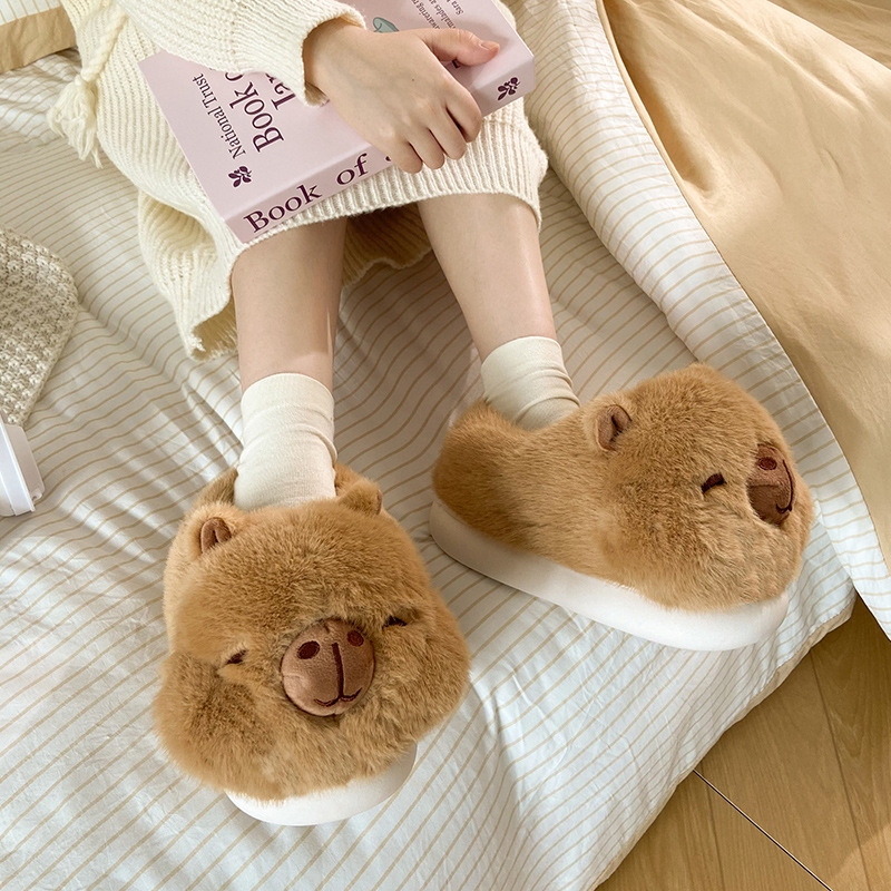 Women's Winter Bag Heel Outer Wear Home Cotton Slippers foto 2