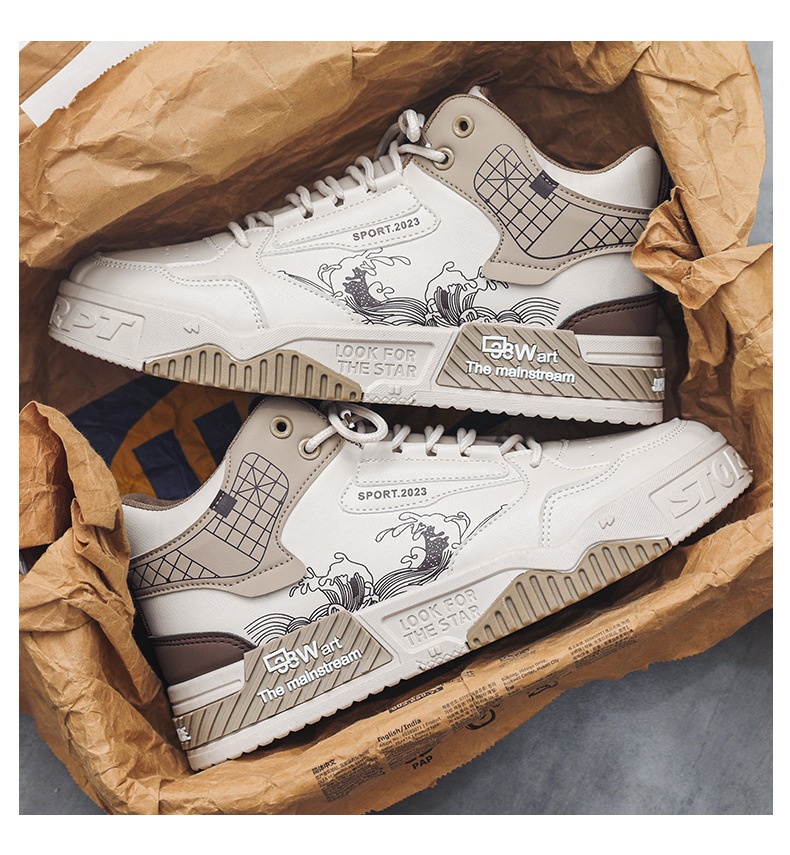 Men's Shoes Increased Easy Wear Borad Shoe Summer Casual Sports High-top Trendy Shoes foto 2