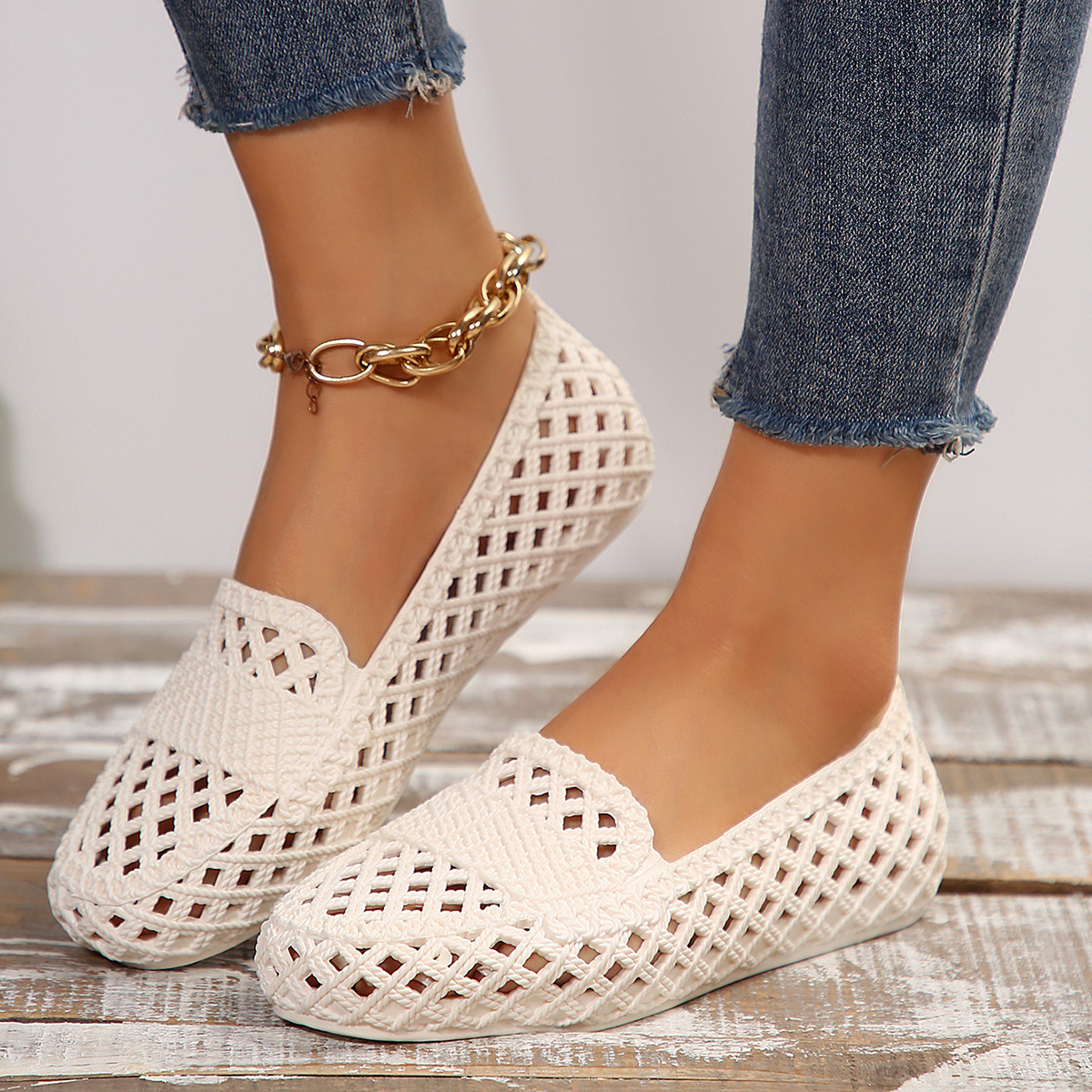 Mesh Breathable Outer Wear Leisure All-matching And Lightweight Women's Pumps foto 4