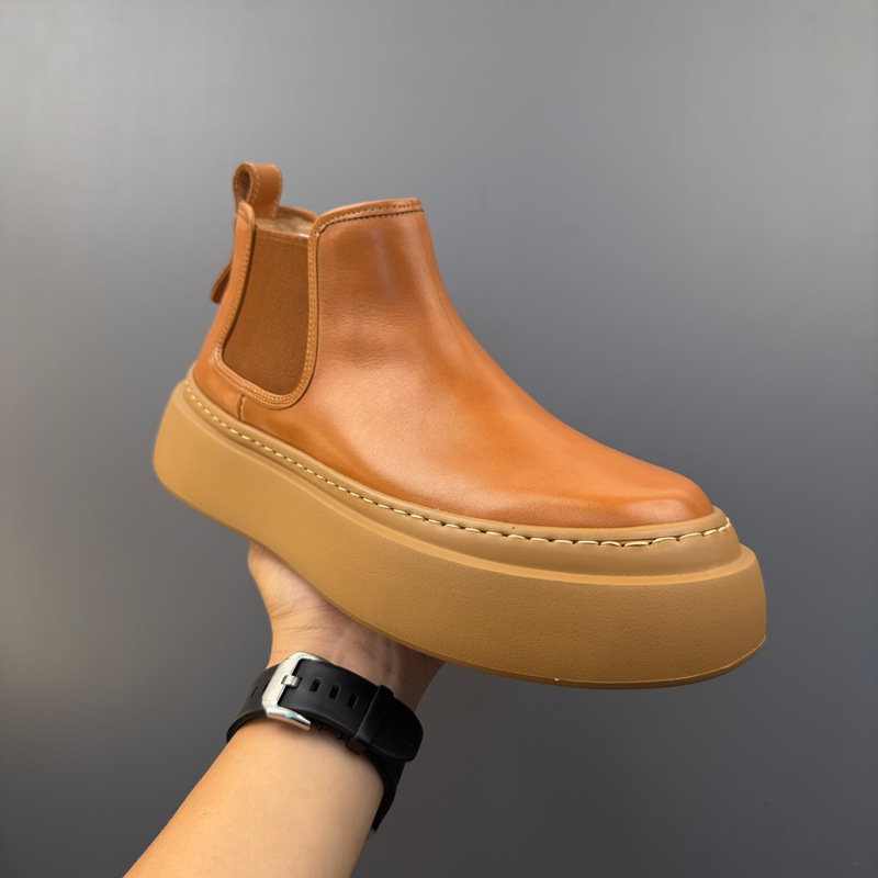 British Style Leather Casual Martin Boots foto 5