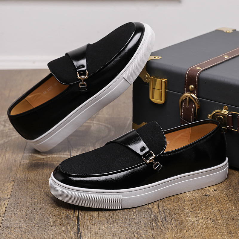 Men's Leather Shoes Horsebit Buckle Slip-on foto 4