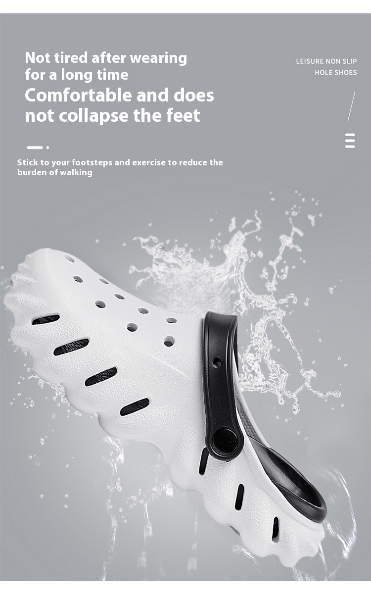 Hole Shoes Men's Summer Outdoor Non-slip Shit Feeling Beach Outdoor Sports Driving Dual-use foto 3
