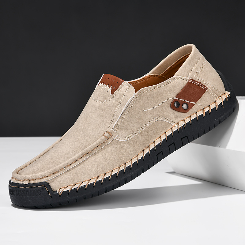 Men's Outdoor Casual Flat Handmade Leather Shoes foto 3