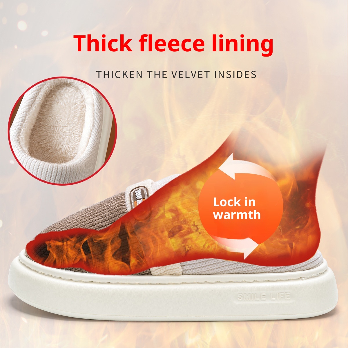Cotton Slippers Women's Warm Color Matching Slippers foto 2