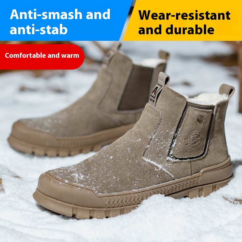 Anti-smashing And Anti-penetration Winter Thickened Work Shoes Men foto 3