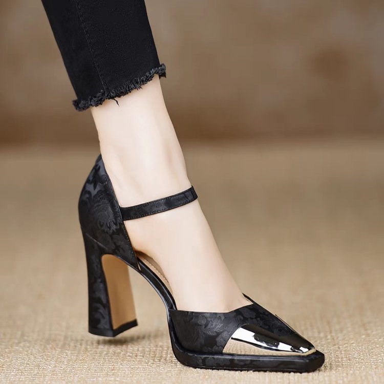 Women's French-style Chunky-heeled Elegant Ankle Boots foto 3