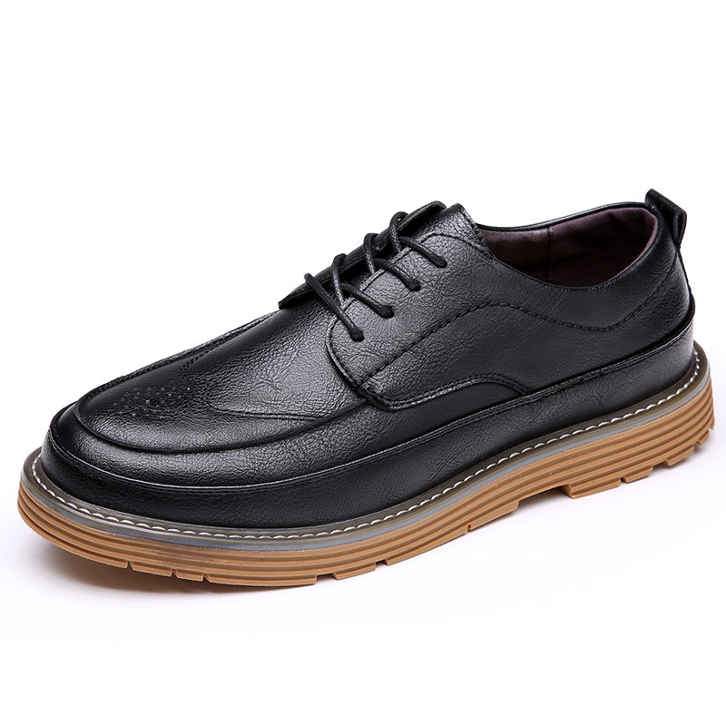 Trendy Korean Style Casual Leather Shoes foto 5