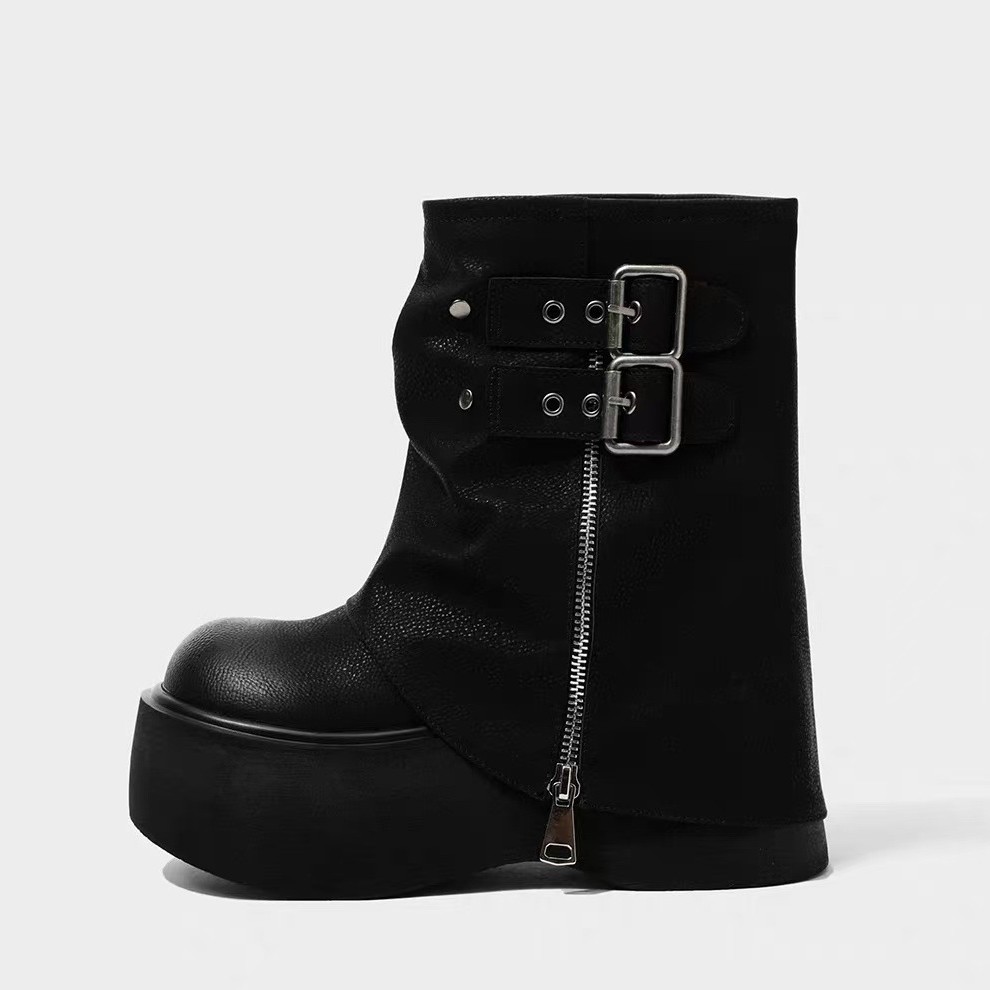 Retro Thick-soled Martin Boots For Women, Height-increasing Leg Tube Boots foto 5