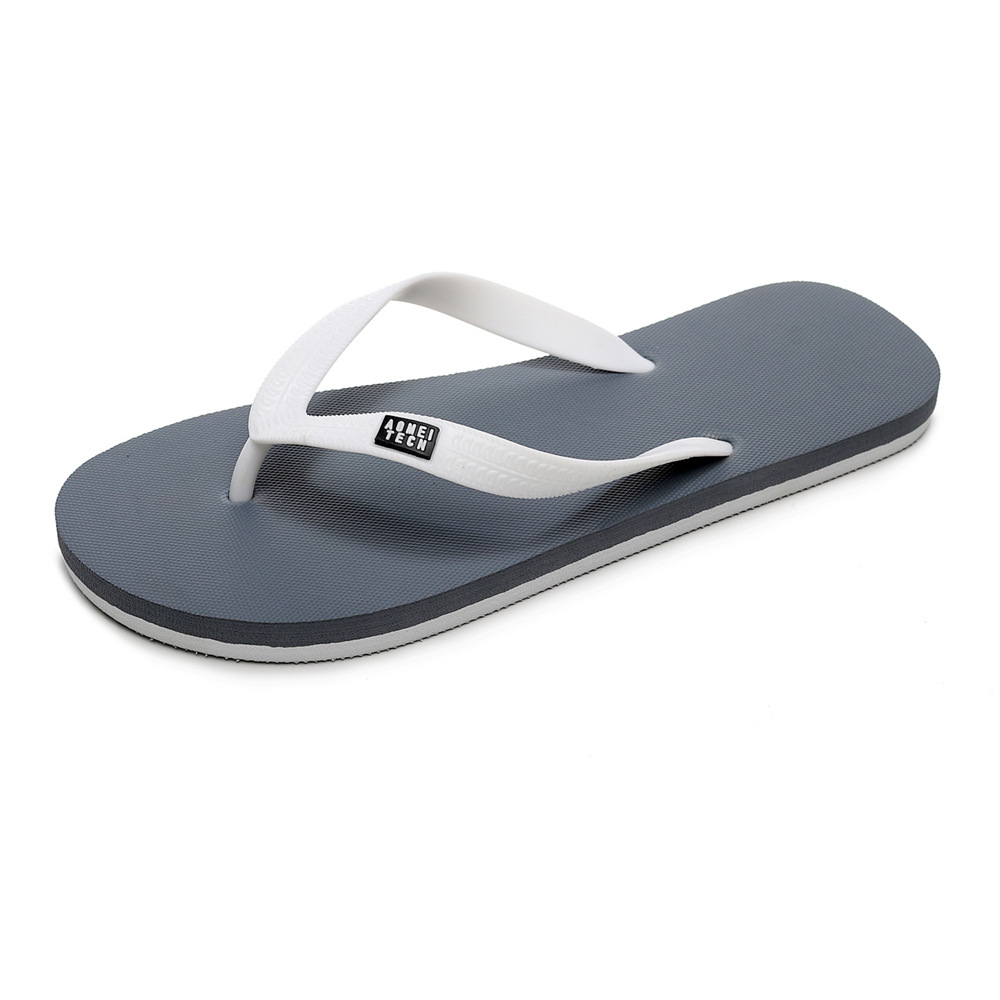 Men's Trendy Rubber Non-slip Fashion Flip-flop Beach Slippers foto 2