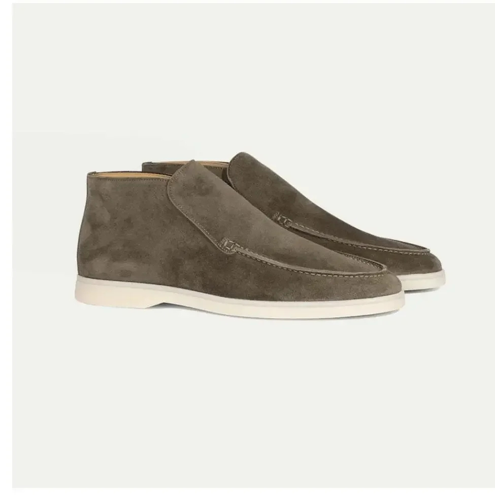 Men's High-top Suede Loafers With Slip-on Design foto 4