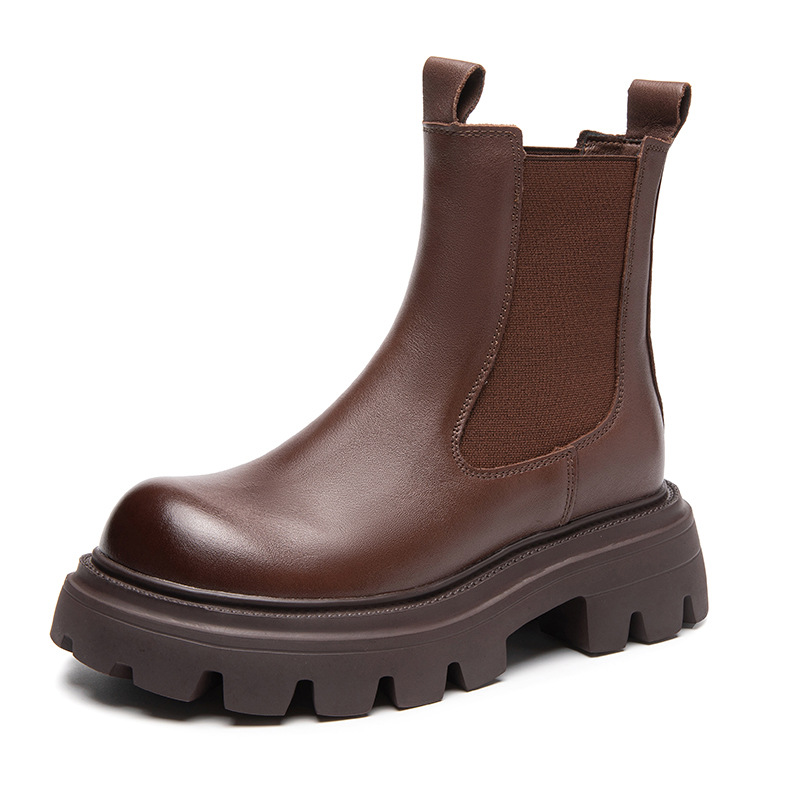 Thick Soled Genuine Leather Martin Boots For Women foto 2