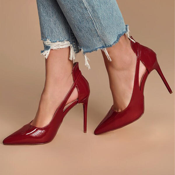 Womens French-style Fashionable Pointed-toe Hollow-out High Heels foto 3