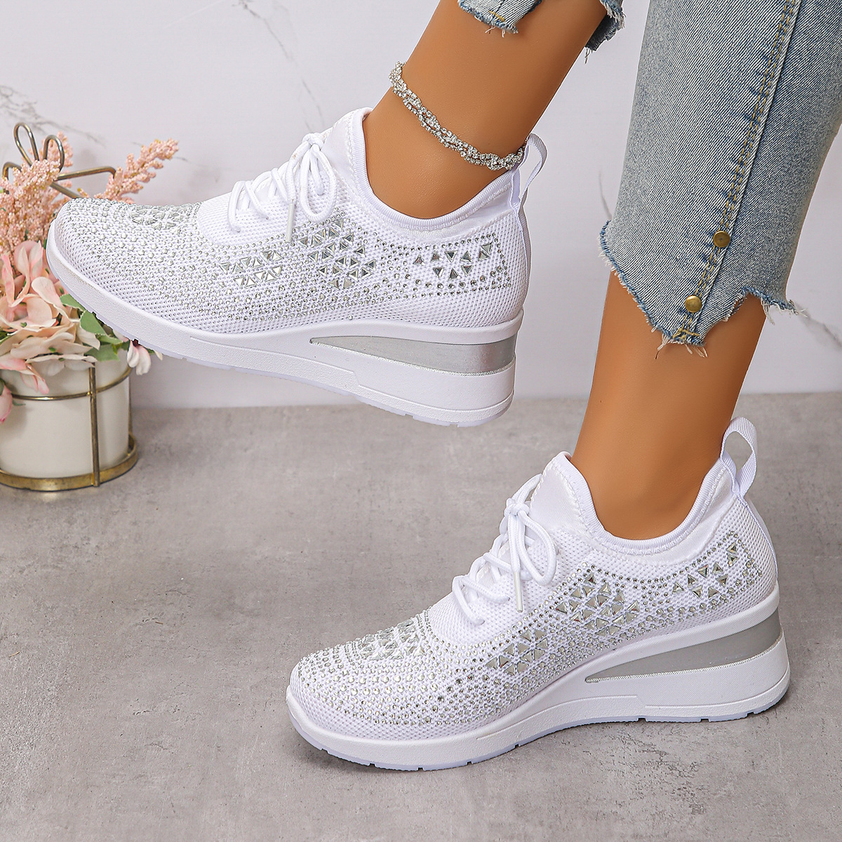 Breathable Casual Height-Enhancing Mesh Shoes foto 3