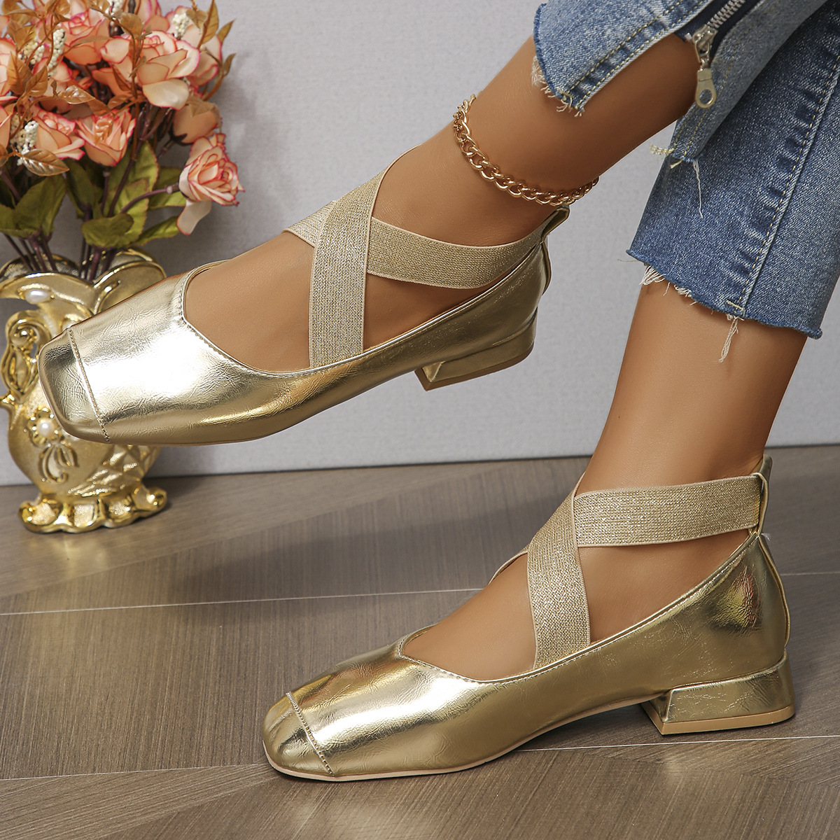 Slip-on With Skirt French Evening Style Pumps foto 3