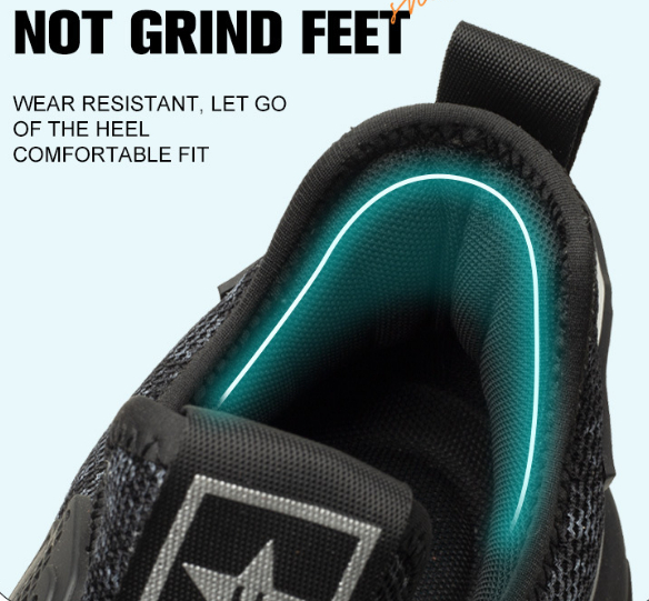 Camouflage Flying Woven Labor Protection Shoes With Steel Toe Caps foto 4