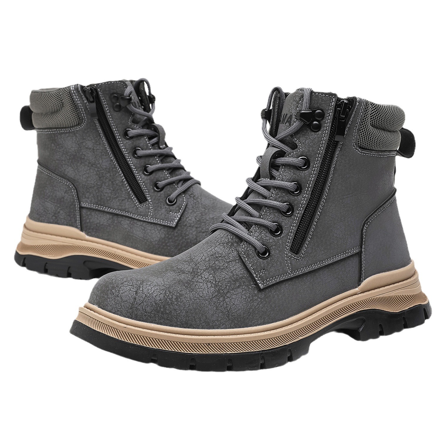 High-top Men's Shoes Men's Deodorant And Breathable Anti-smashing And Anti-penetration Lightweight And Wear-resistant Safety foto 4