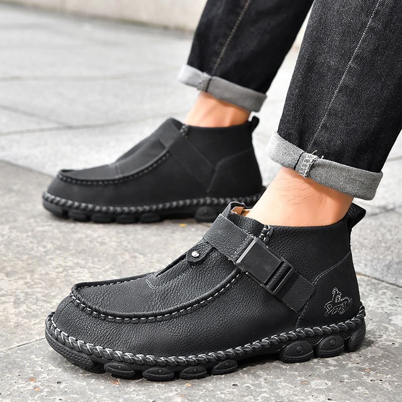 Handmade Stitching Casual Flat Bottom Slip On Lazy Shoes foto 5