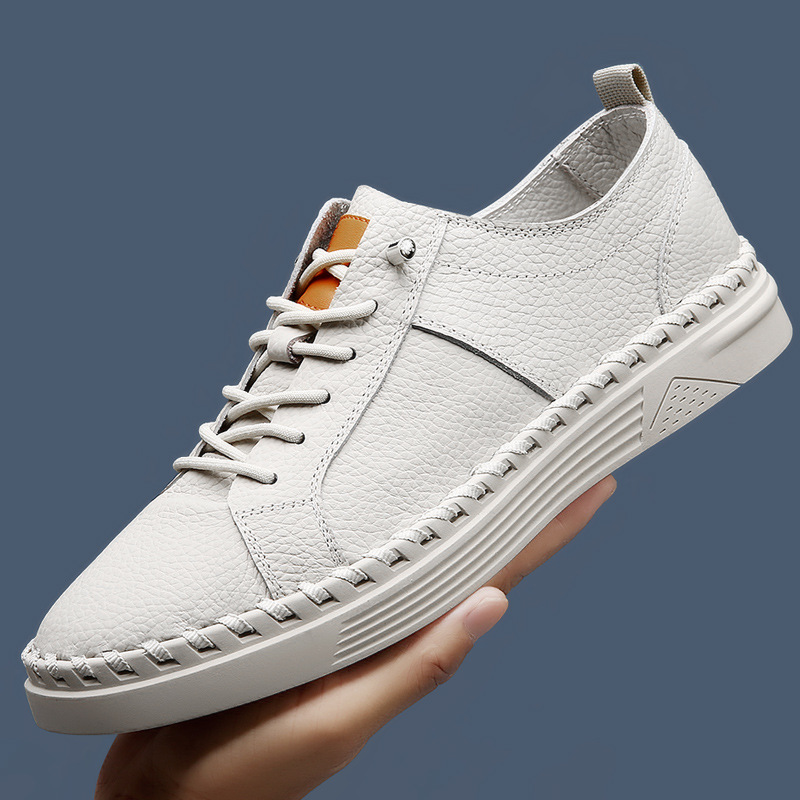 First Layer Soft Cowhide Men's Sneakers Breathable Sweat Absorbing foto 3