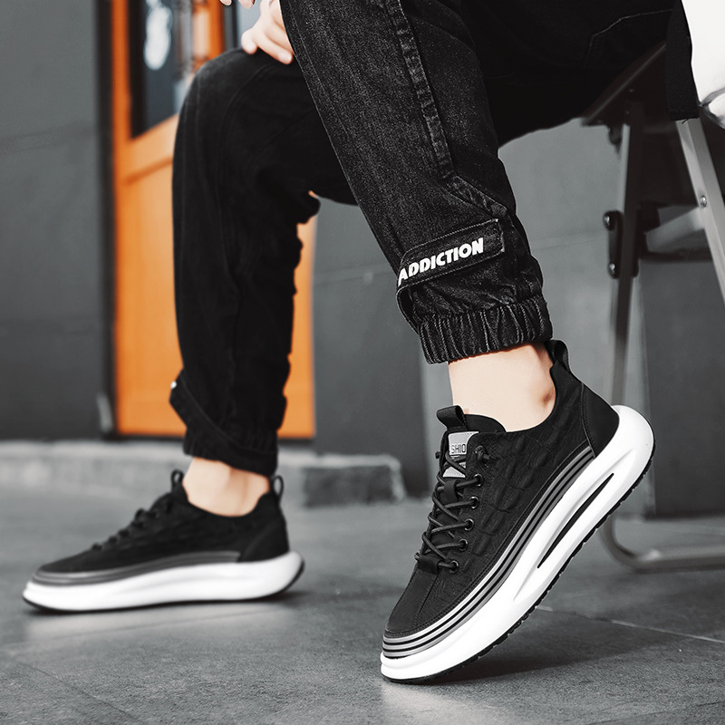 Men's Summer Breathable Platform Canvas Shoes foto 4