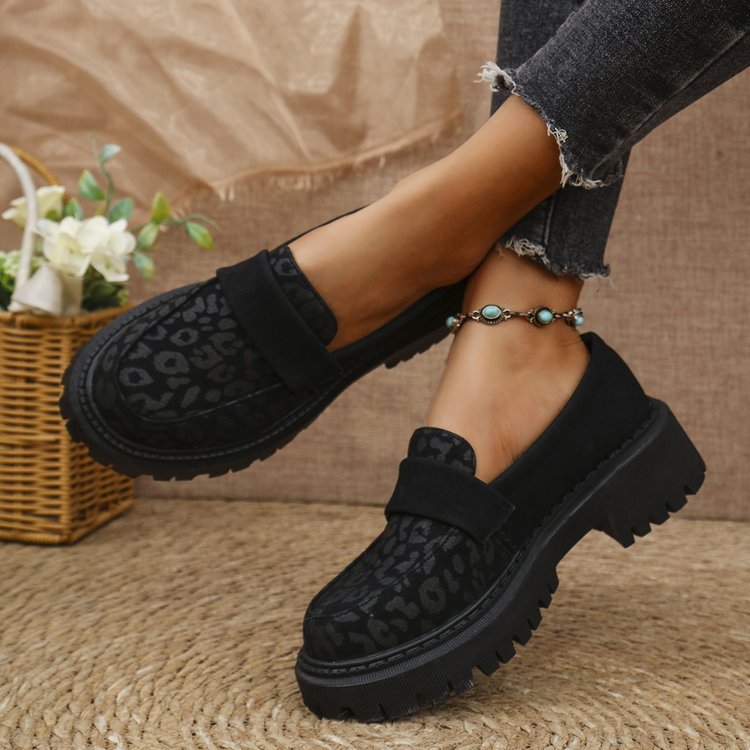 Platform Loafers Cozy Stylish And British-inspired Leather Shoes foto 3