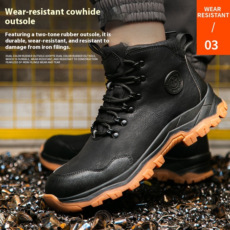 Thick Wear-resistant Non-slip Breathable Lightweight Steel Toe Shoes foto 2
