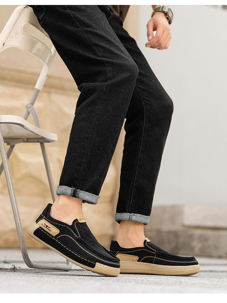 Casual Men's Shoes Lightweight Soft Sole Slip-on Dad Shoes foto 5