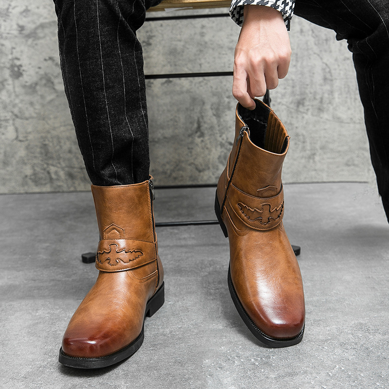 Large Size Western Style Men's Cowboy Boot foto 3