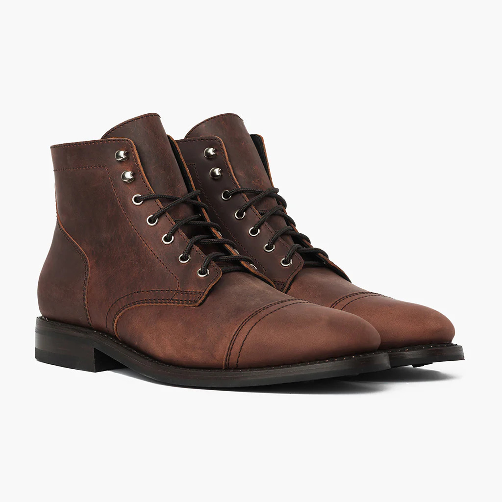 Mens Retro Round-toe Work Boots foto 4